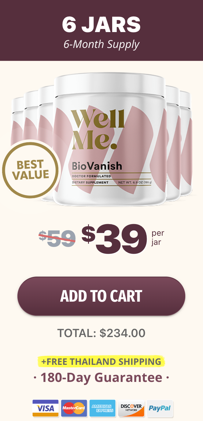 WellMe BioVanish - 6 Bottles